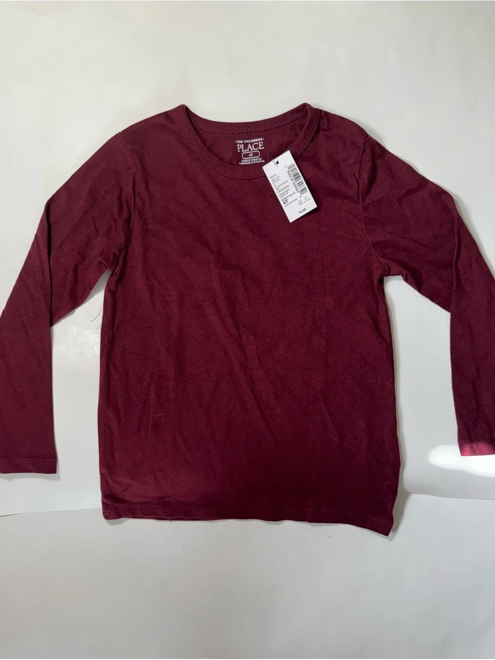 The Children's Burgundy Long sleeve pack ( 3 pieces)
